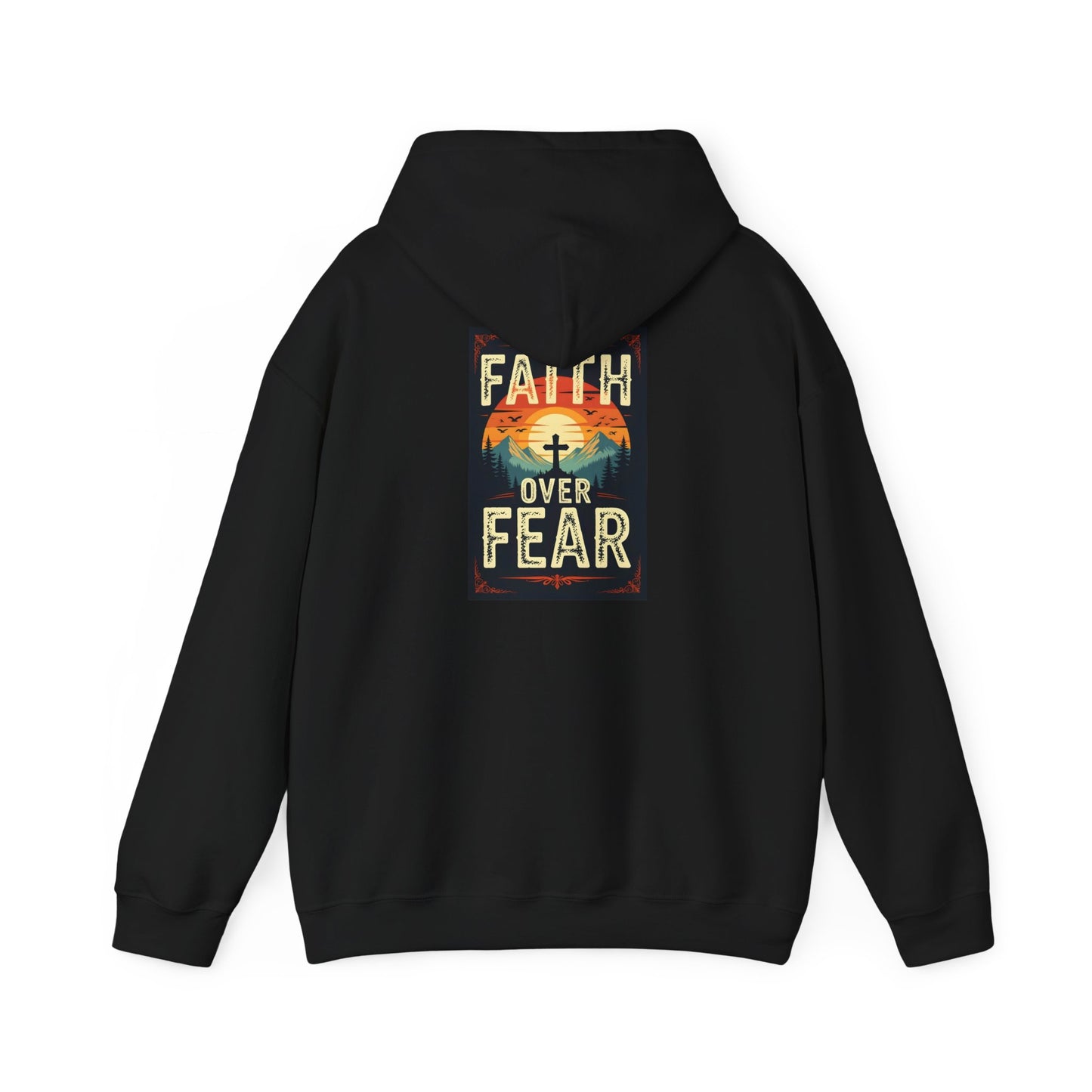 Faith Over Fear Hoodie, Unisex Motivational Sweatshirt, Gift for Believers, Spiritual Apparel, Inspirational Clothing